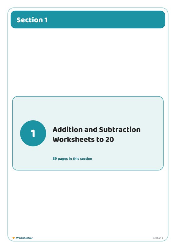 Maths Worksheets Bundle - inside page 2