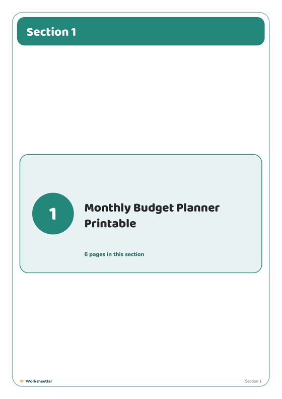 Money and Planning Mega Bundle - inside page 2