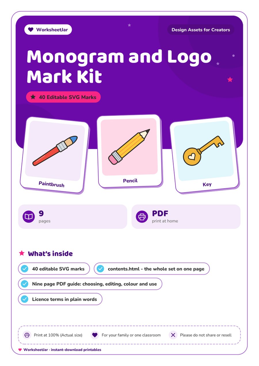 Monogram and Logo Mark Kit - cover