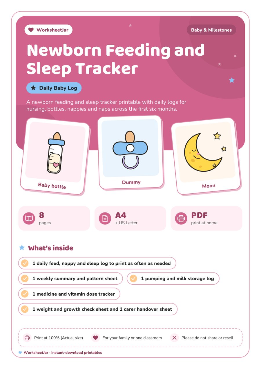 Newborn Feeding and Sleep Tracker - cover