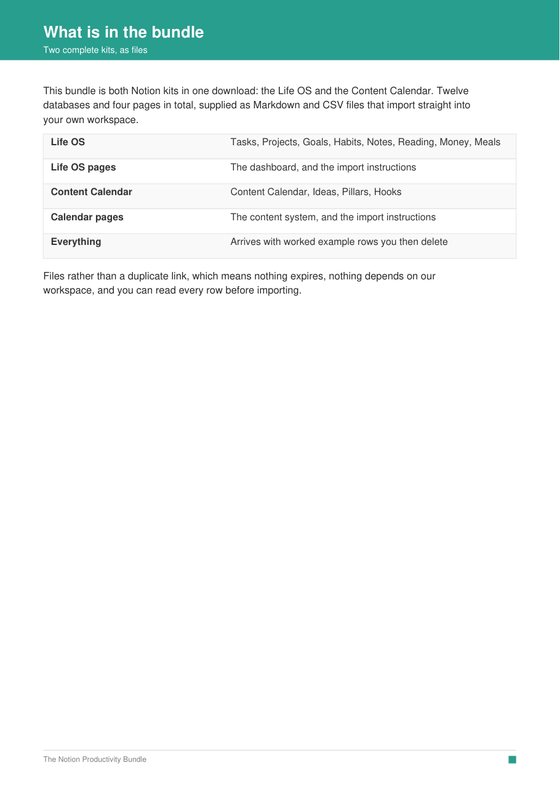 Notion Productivity Bundle - inside page 2