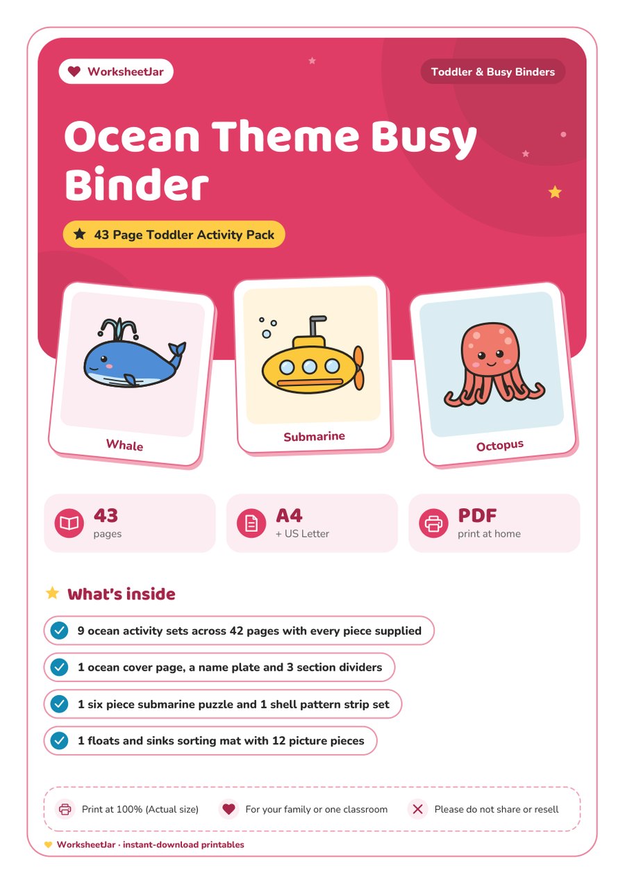 Ocean Theme Busy Binder - cover
