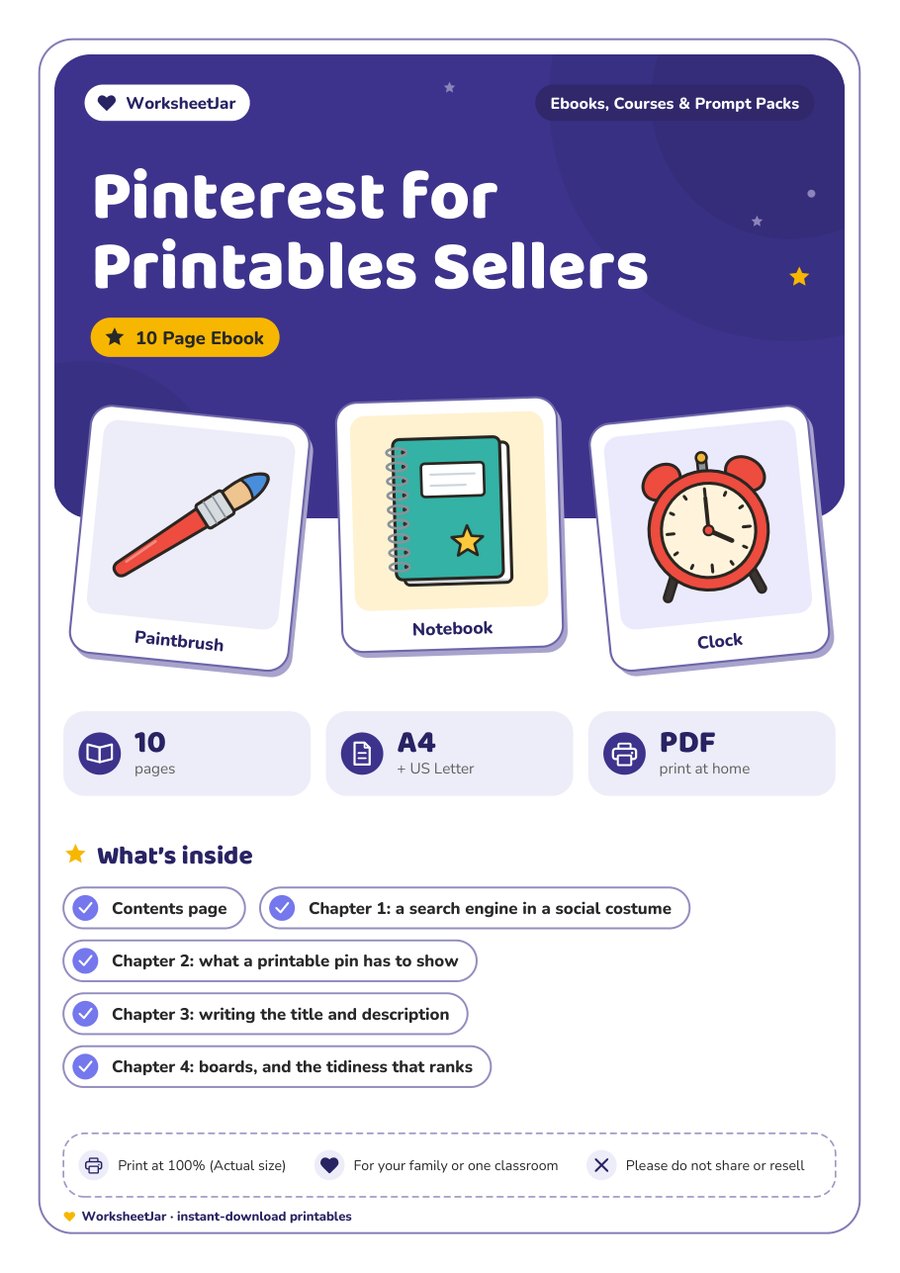 Pinterest for Printables Sellers - cover