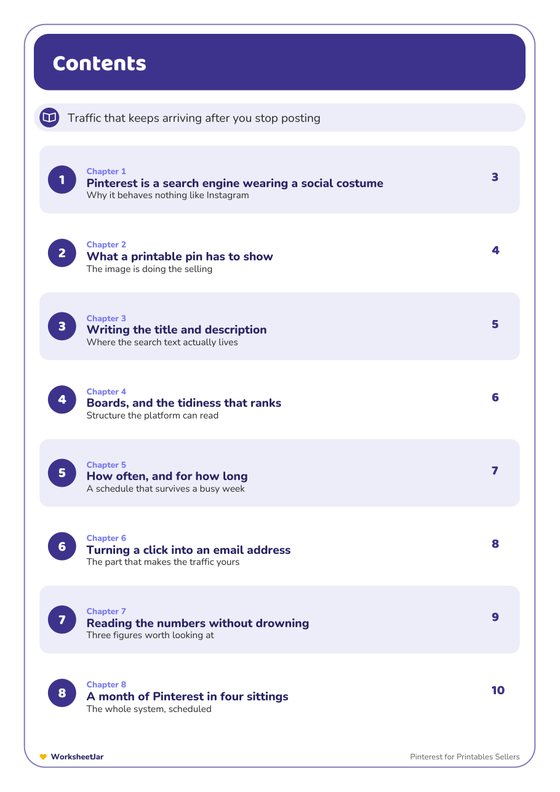 Pinterest for Printables Sellers - inside page 1