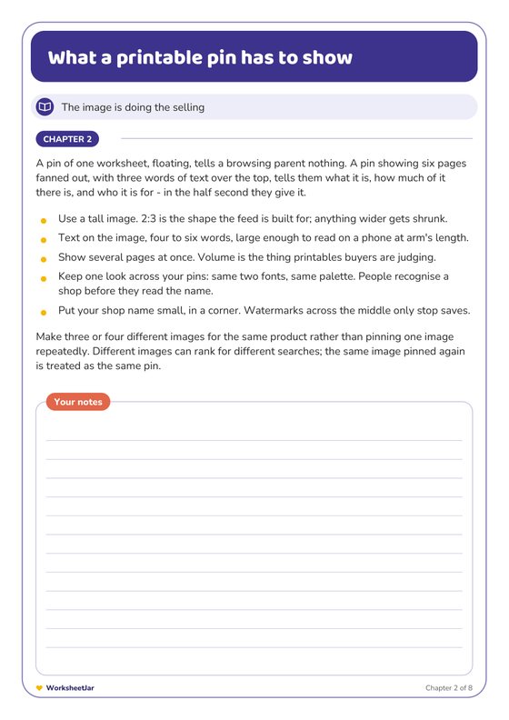 Pinterest for Printables Sellers - inside page 3