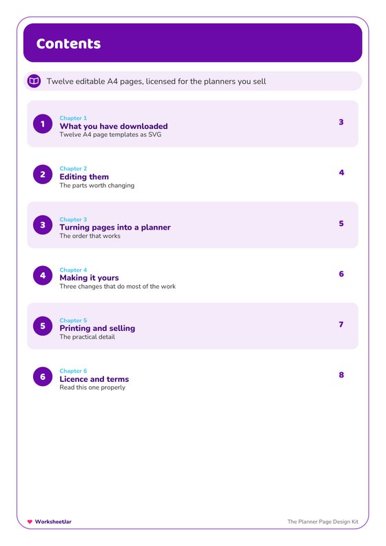 Planner Page Design Kit - inside page 1