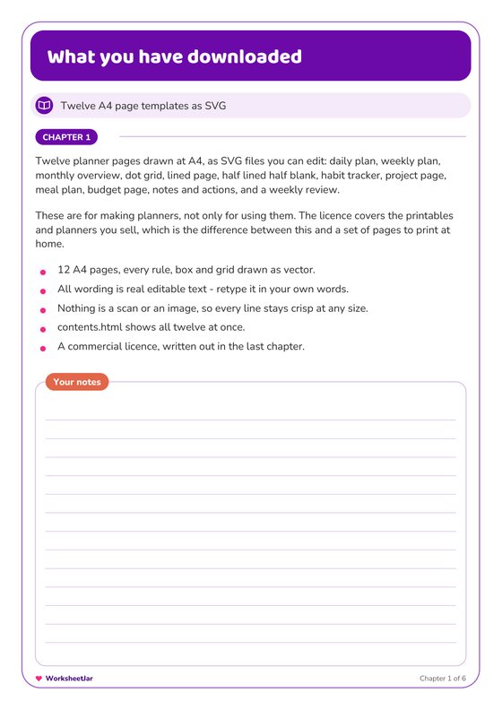 Planner Page Design Kit - inside page 2
