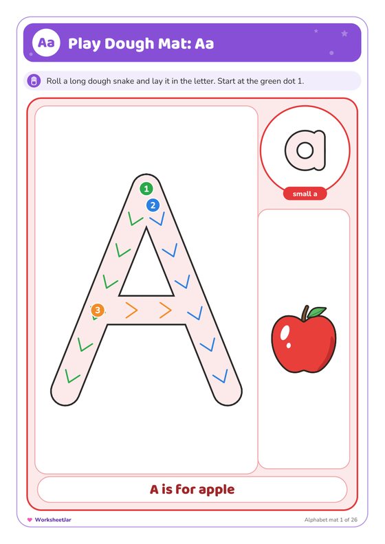 Play Dough Mats Printable - inside page 1