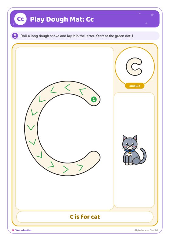 Play Dough Mats Printable - inside page 3