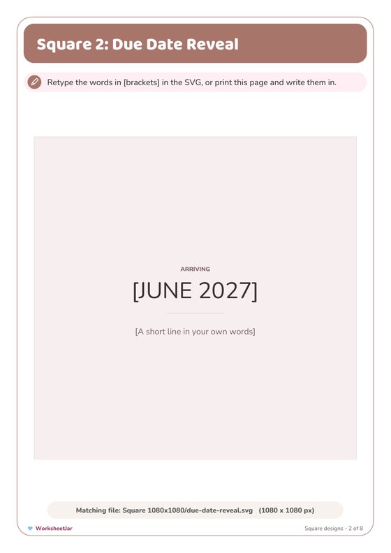 Pregnancy Announcement Templates - inside page 3