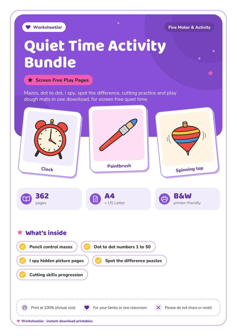 Quiet Time Activity Bundle - cover