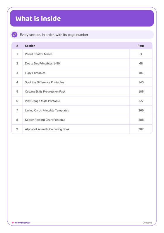Quiet Time Activity Bundle - inside page 1