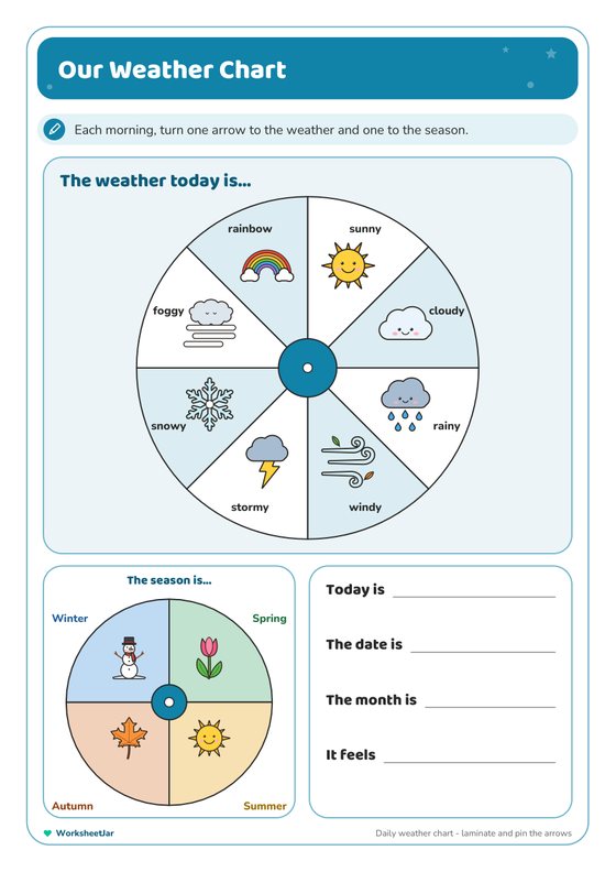 Seasons and Weather Charts - inside page 1