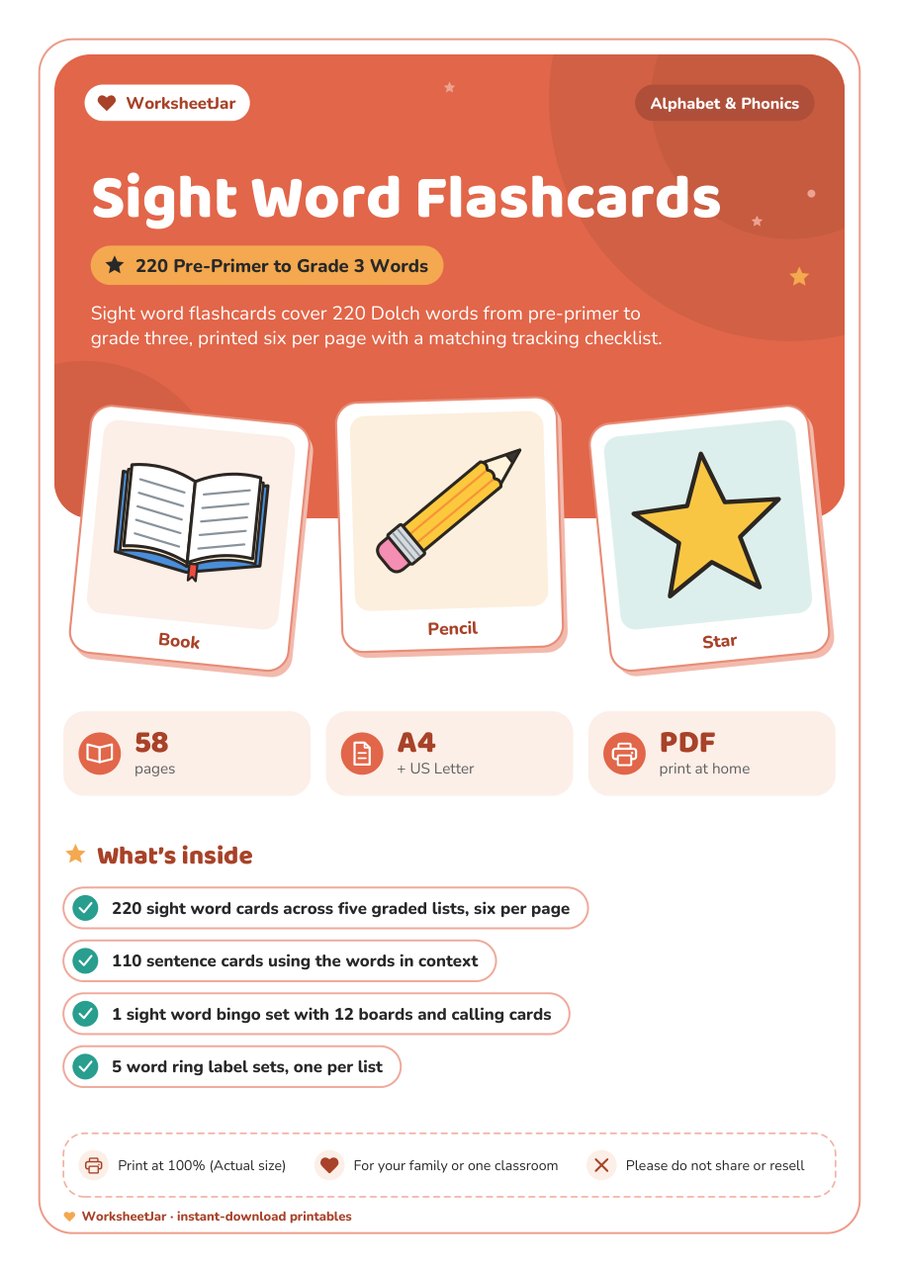 Sight Word Flashcards - cover