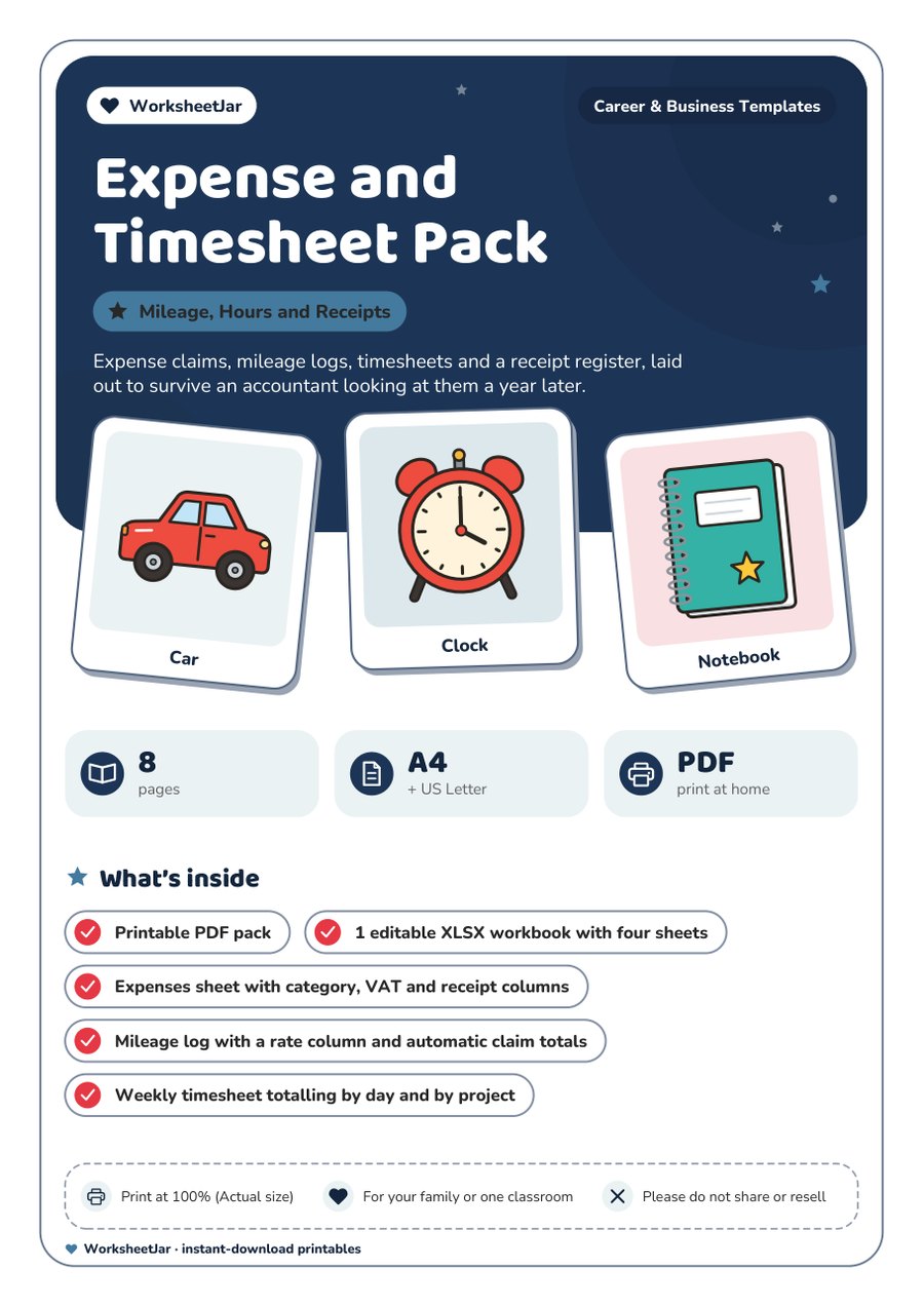 Expense and Timesheet Pack - cover