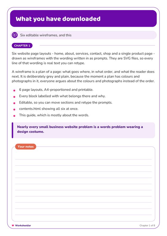 Small Business Website Kit - inside page 2