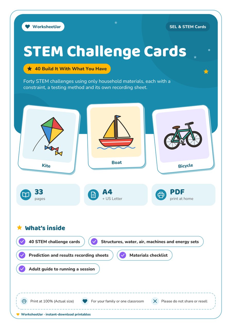 STEM Challenge Cards - cover