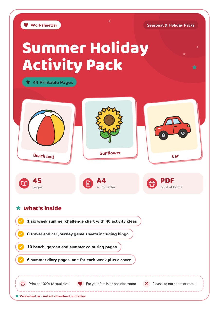 Summer Holiday Activity Pack - cover