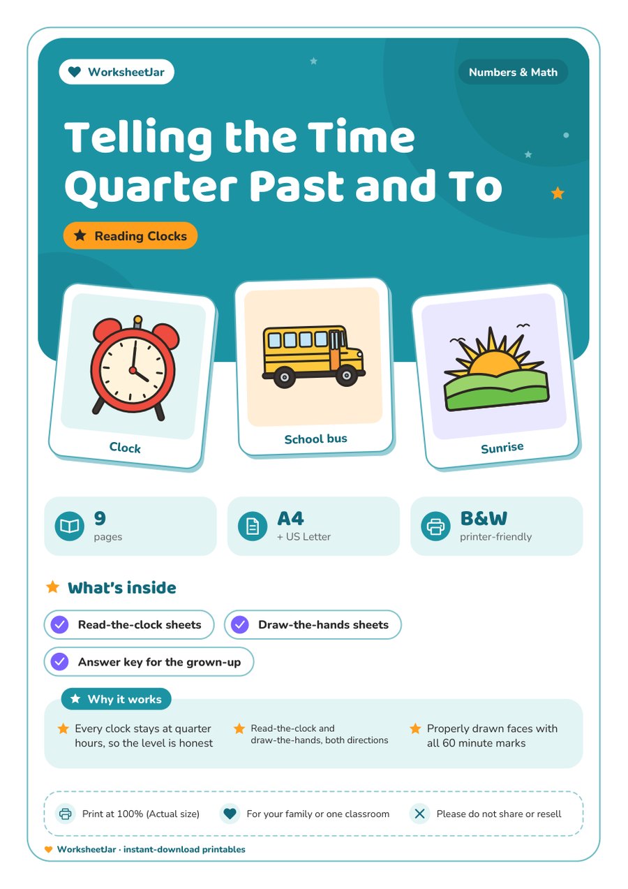 Telling the Time Quarter Past and To - cover
