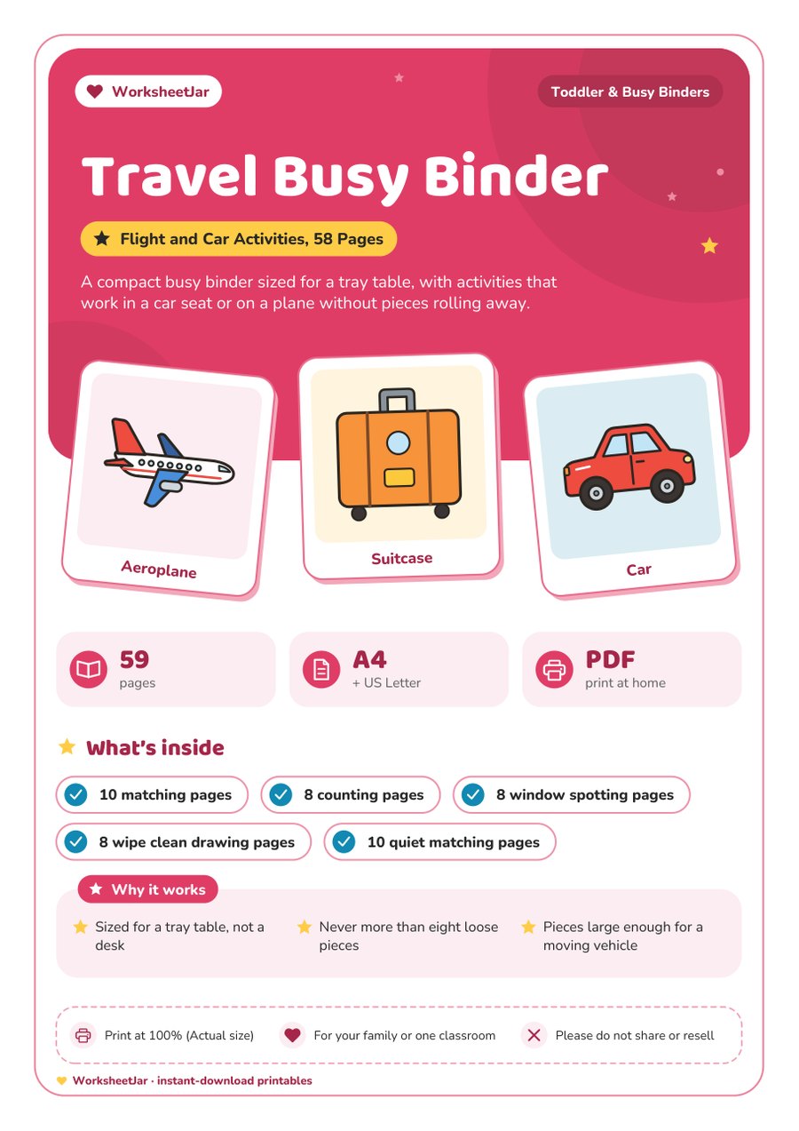 Travel Busy Binder - cover
