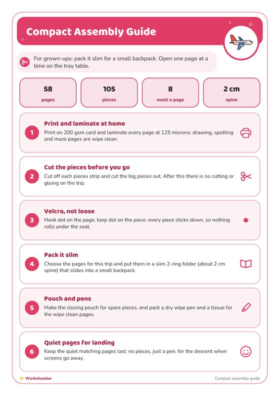 Travel Busy Binder - inside page 1