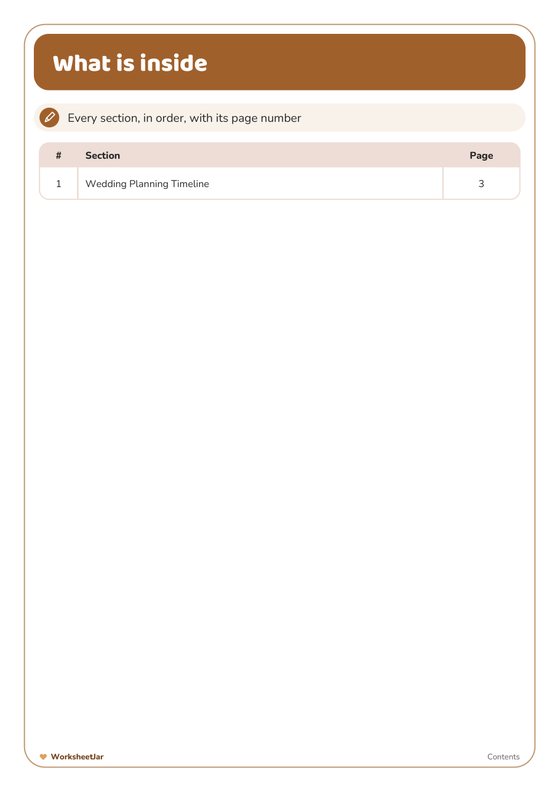 Wedding Planning Binder Bundle - inside page 1