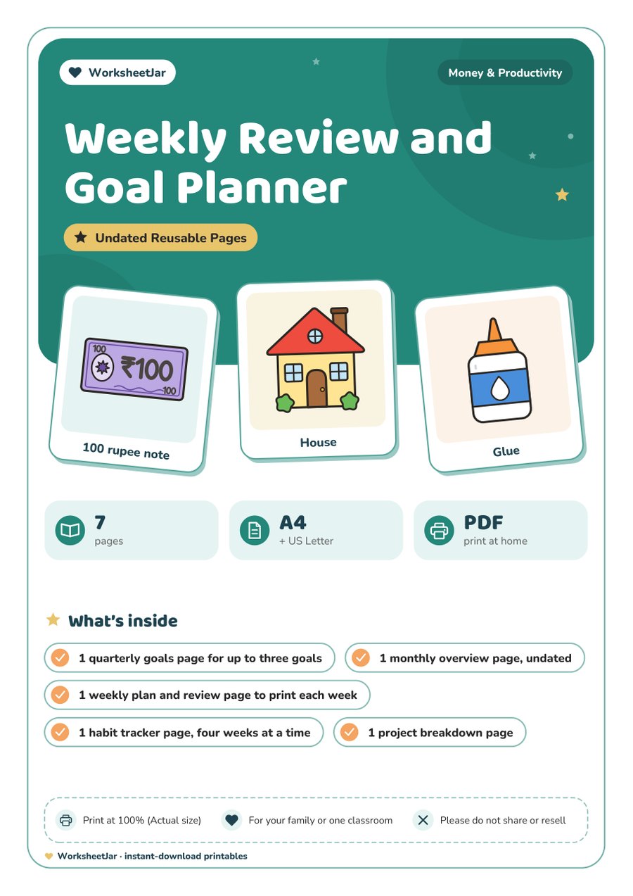 Weekly Review and Goal Planner - cover